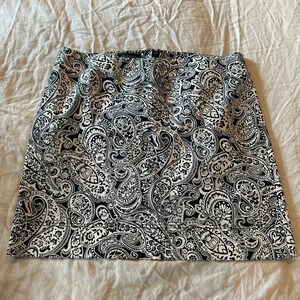 TALBOTS | Blue & White Paisley Cotton Skirt | Size 14 Petite